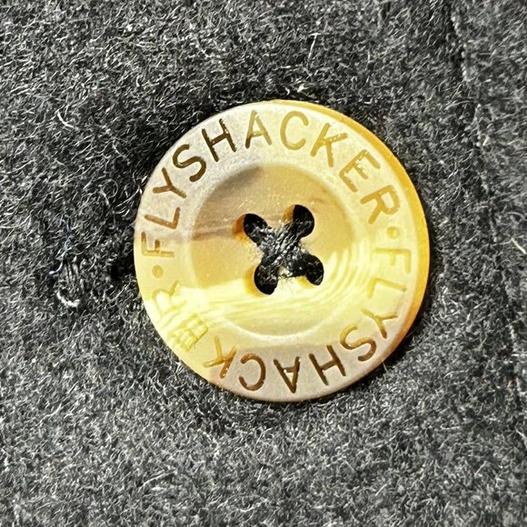 Yellowstone Vest Mens Medium Black Wool Blend Button Front Flyshacker VT564LYS - Picture 9 of 13